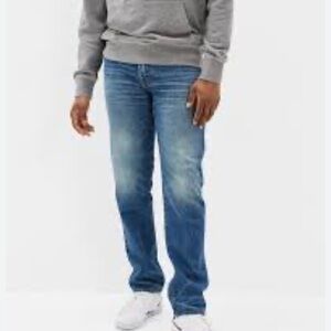 American Eagle Outfitters Blue Straight Jeans with Vintage Wash
